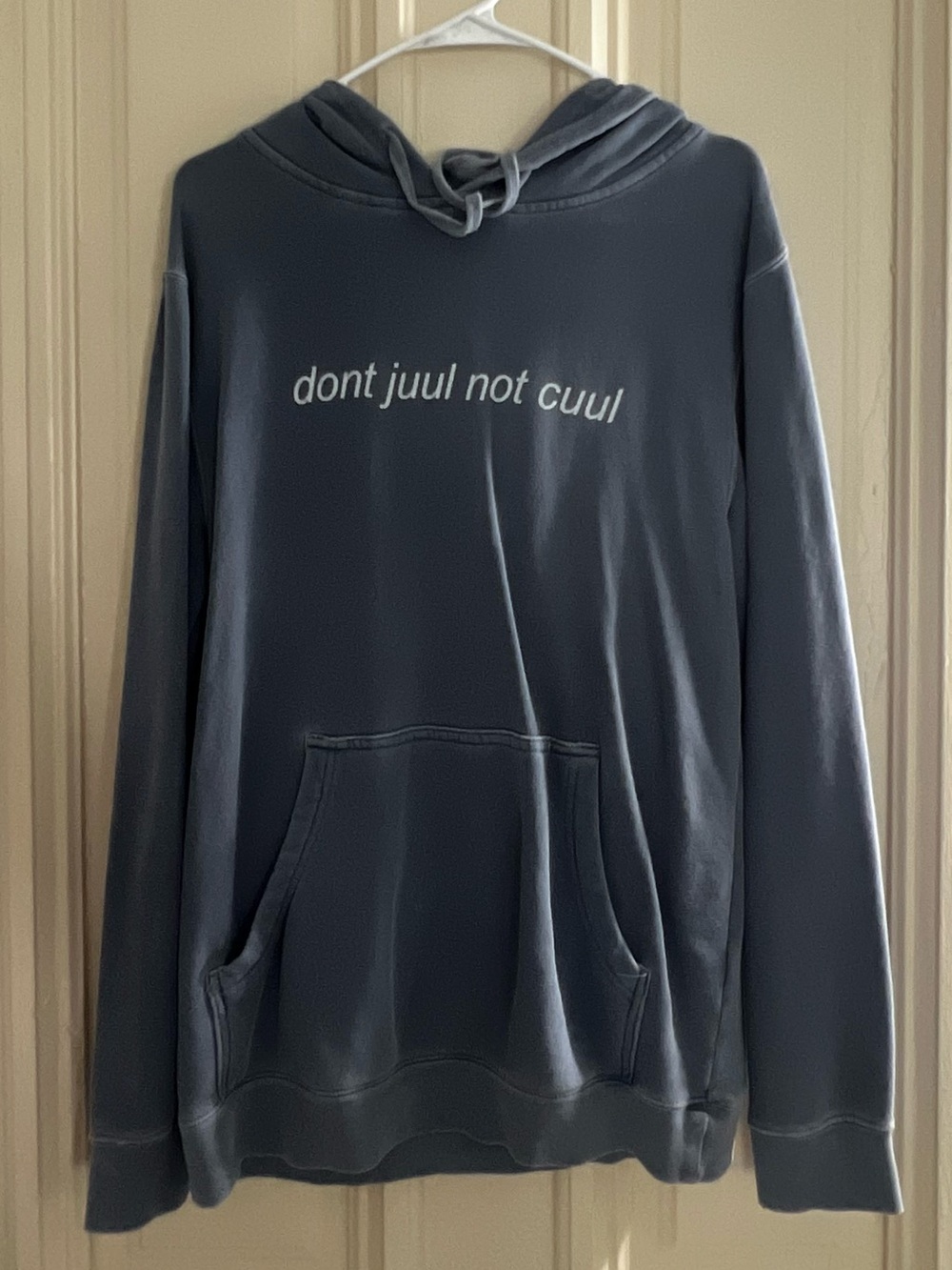 Unisex Grey Crewneck Hoodie with funny Chest Print